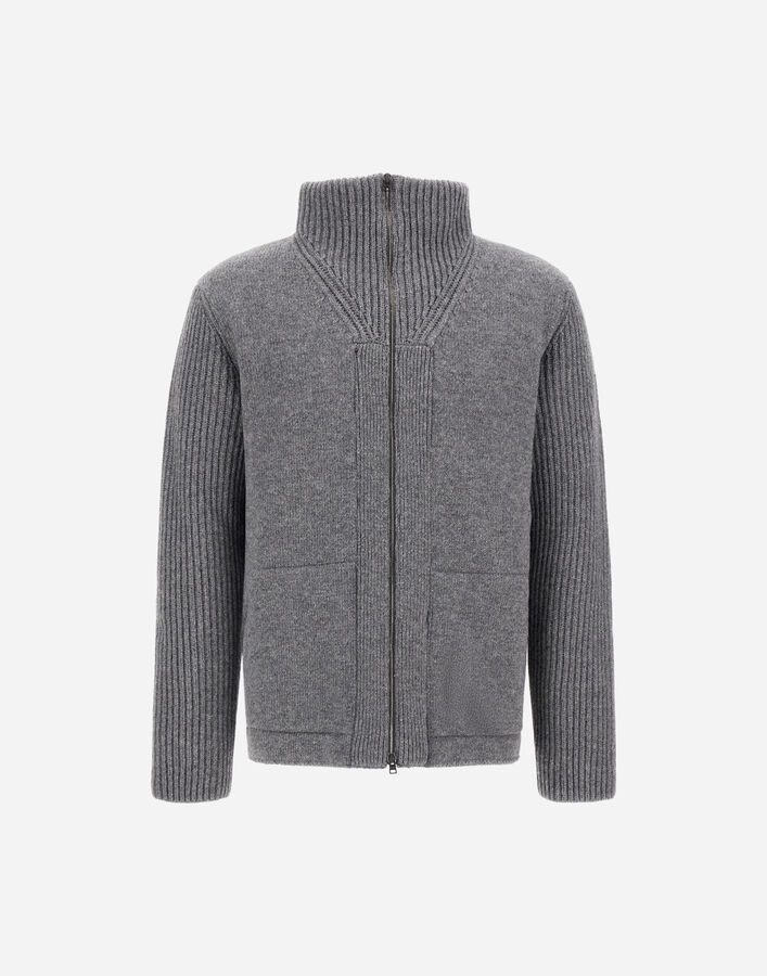 Herno CARDIGAN IN CARDED PURE WOOL G.5 Grey MC000201U700459460