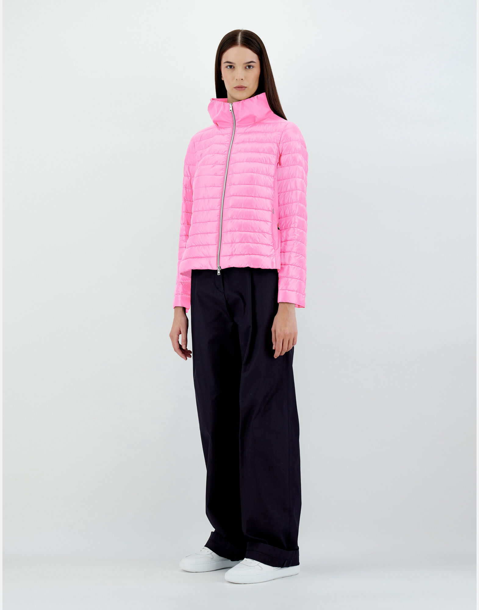 NYLON ULTRALIGHT AND TECHNO TAFFETÀ BOMBER JACKET in Pink