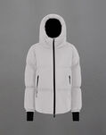 Herno LAMINAR A-SHAPE JACKET IN TECH CORDUROY EFFECT Ice PI00360DL128191252