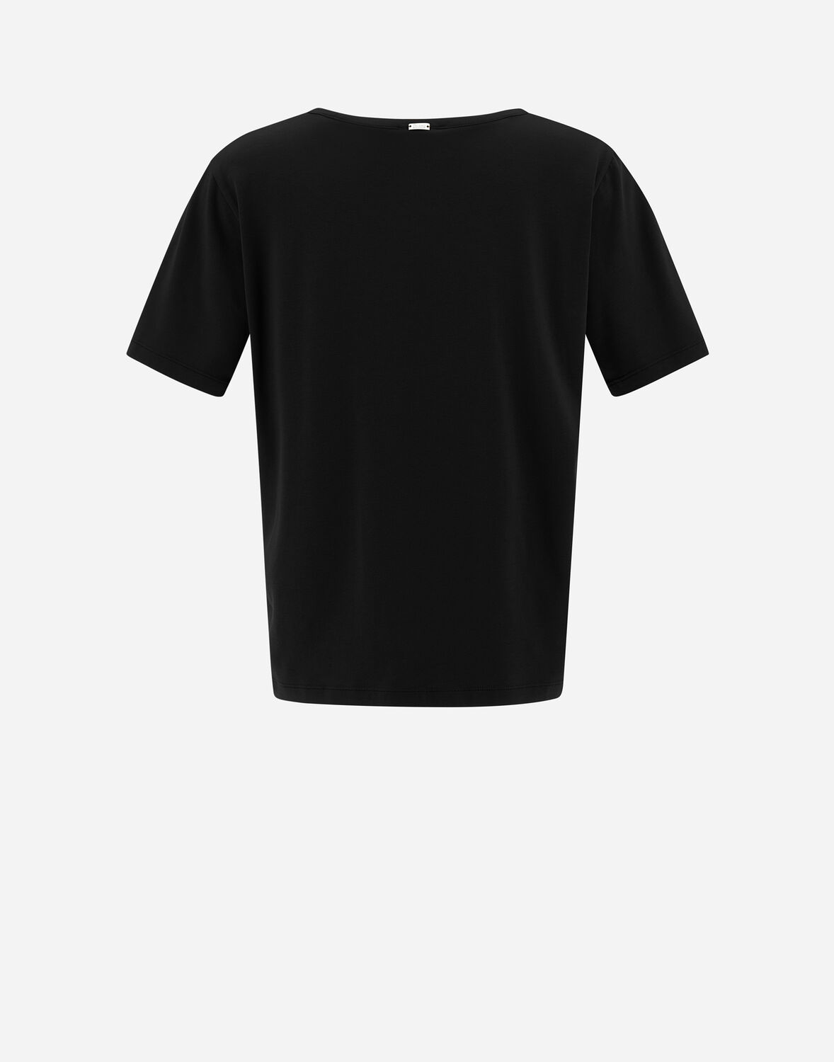 Herno Woman T-shirt Black Size 2 Cotton, Elastane, Polyester In Black