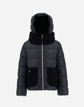 Herno BOMBER JACKET IN NYLON ULTRALIGHT AND LADY FAUX FUR Black PI000161G120179300