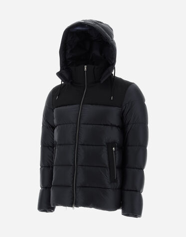 メンズ NYLON ULTRALIGHT & EASY WOOL ボンバージャケット ブラック 