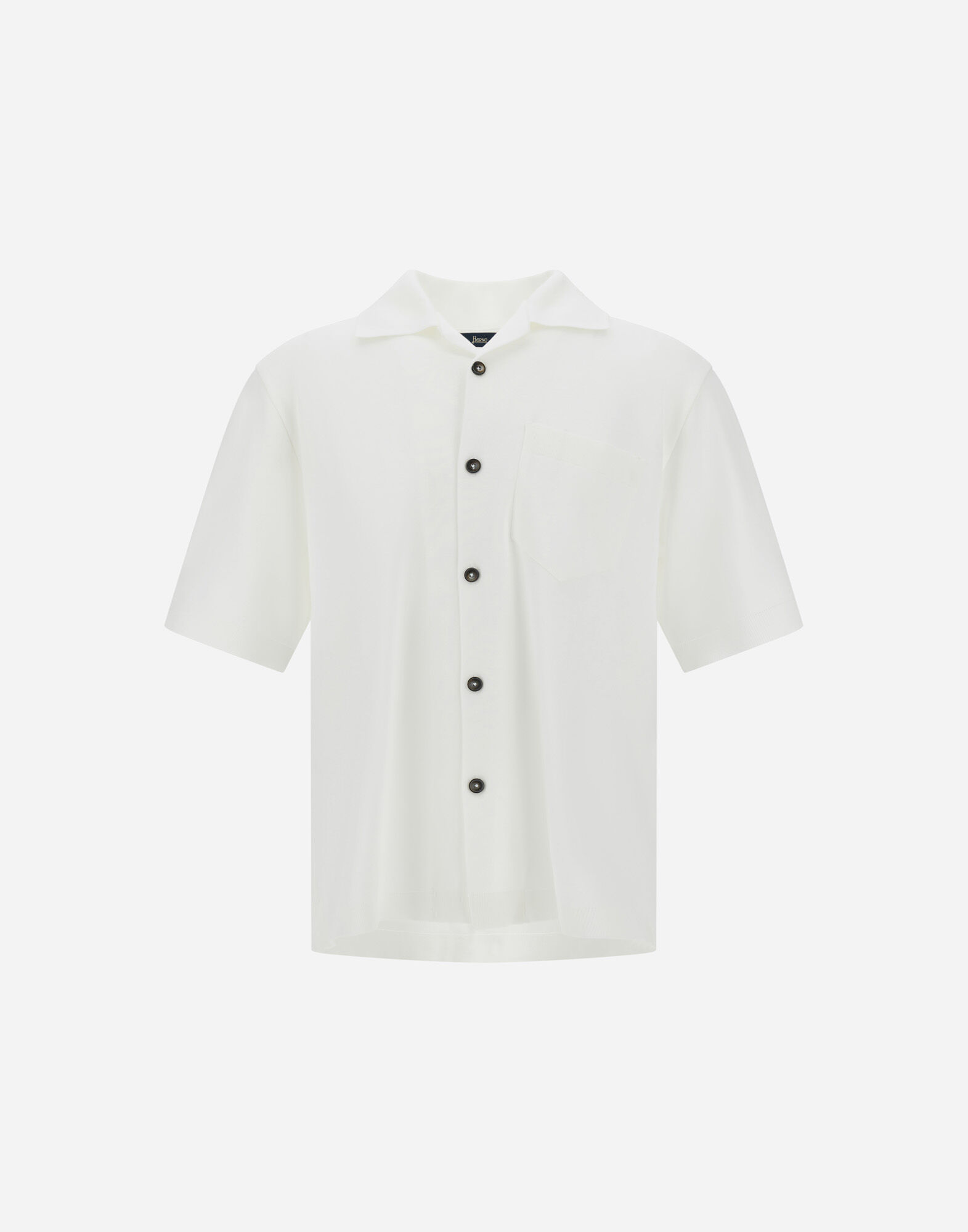 メンズ ジャージーニットエフェクト シャツ ホワイト | Herno® (ヘルノ)