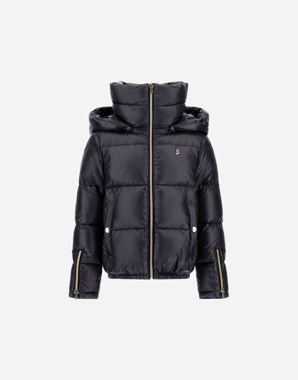 Herno HOODED JACKET IN NYLON ULTRALIGHT Black PI000194G12017Z9300