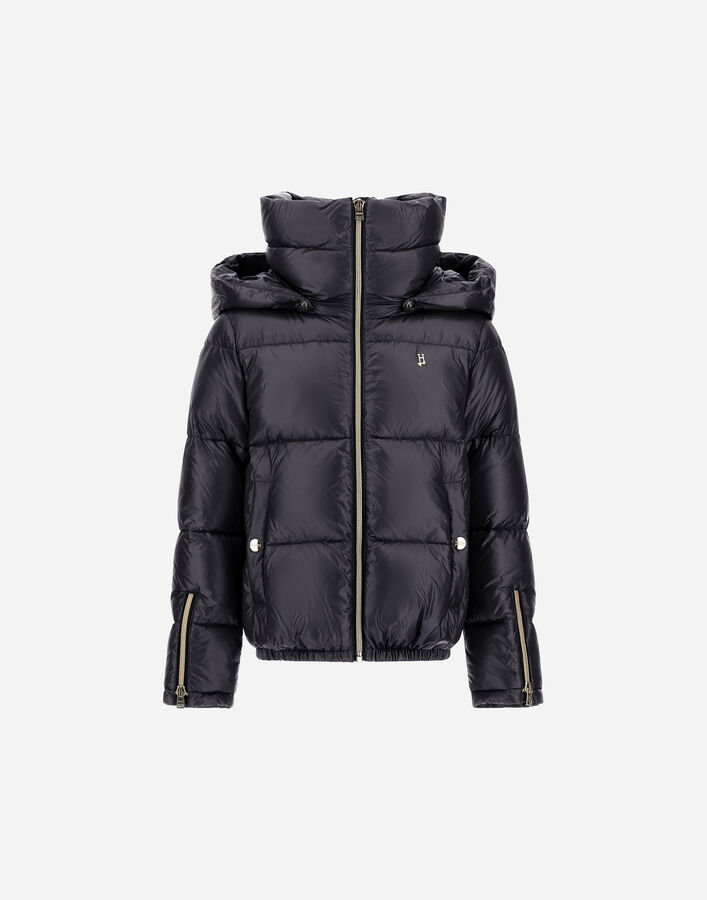 Herno HOODED JACKET IN NYLON ULTRALIGHT Black PI000194G12017Z9300