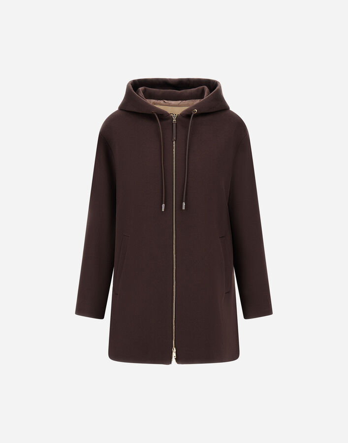 Herno SABLE-EFFECT WOOL JACKET Dark Brown GC000596D333138800