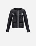 Herno 4-POCKET NYLON ULTRALIGHT JACKET WITH STRIPED DETAILS Black PI1229D120179300