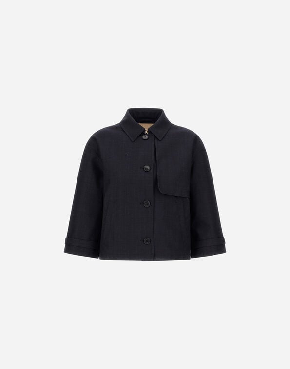 Herno CAPE IN 3 LAYERS DENIM EFFECT Dark Blue GI000387D127829290