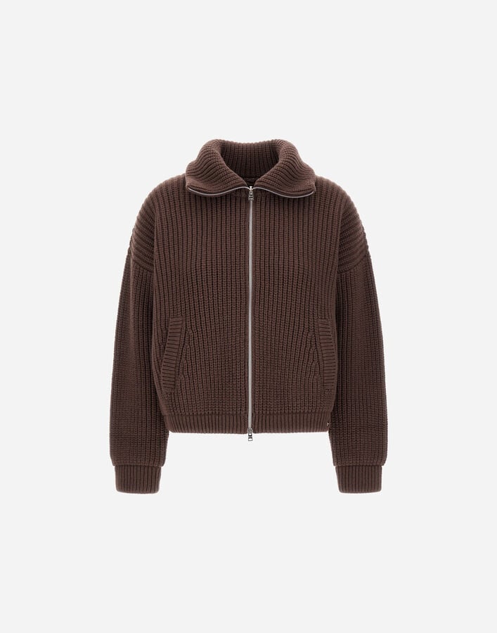 Herno RESORT CARDIGAN IN INFINITY Dark Chocolate MC00034DR702218810