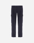 Herno LIGHT COMFORT STRETCH WOVEN CARGO TROUSERS Blue PT000156U12773S9201
