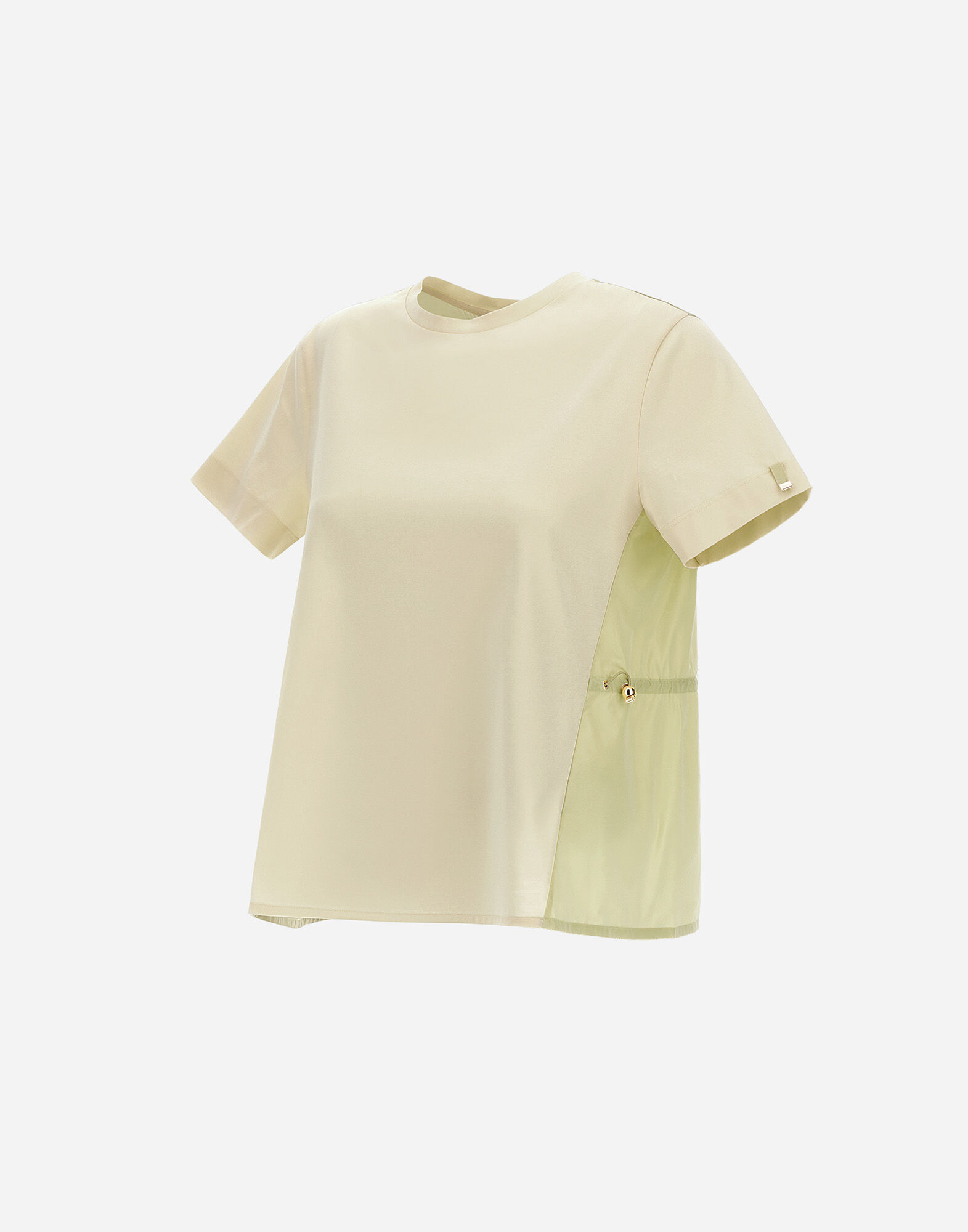 HERNO ヘルノ CHIC COTTON JERSEY ＆ NEW TECHNO タフタ Tシャツ レディース シック コットン ジャージー＆ニュー テクノ タフタ
