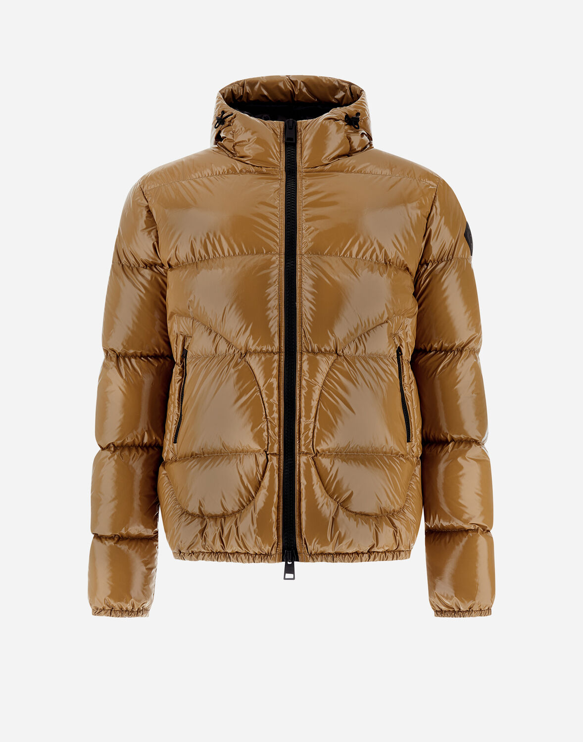Herno Men's Glossy Nylon Down Jacket In Brown