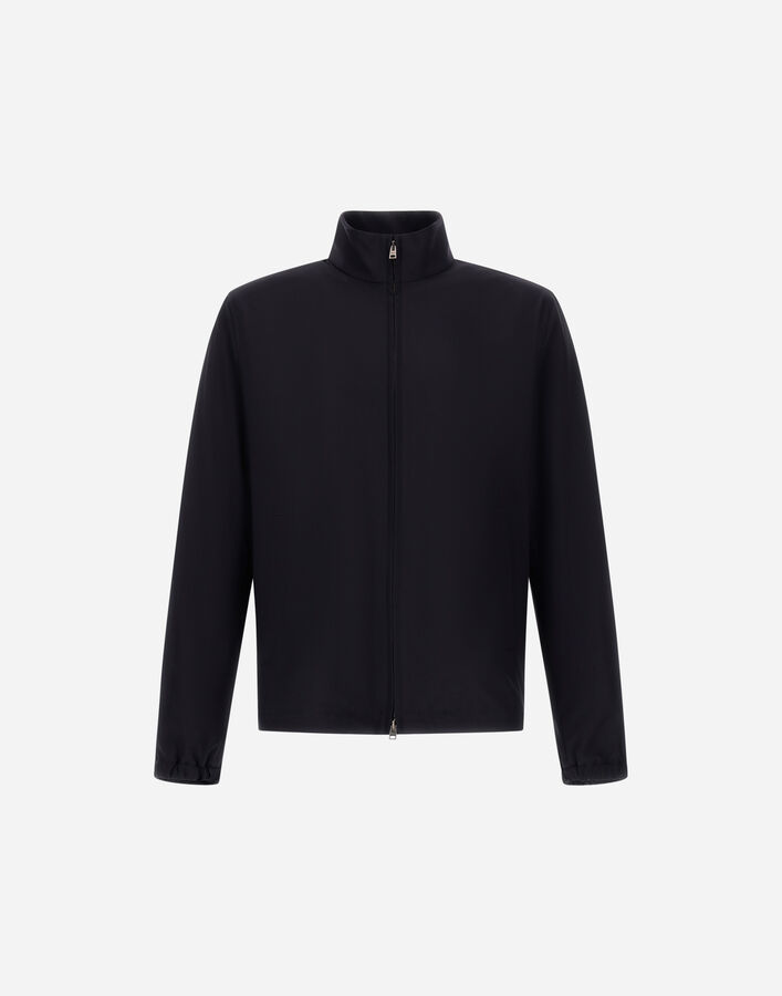 Herno JACKET WITH ZIP IN LIGHT STRETCH WOOLY Navy Blue GI000660U12808Z9200