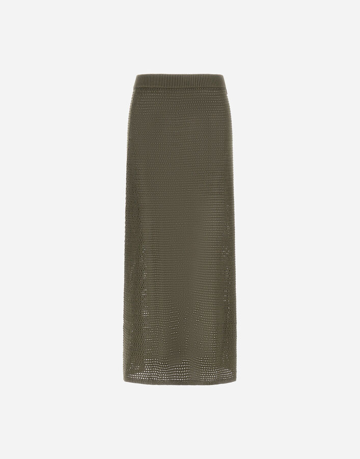 Herno SKIRT IN OPENWORK COTTON SILK Military GN000114D721377740
