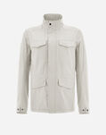 Herno FIELD JACKET IN LIGHT COTTON STRETCH Grey Pearl FI000104U131649402