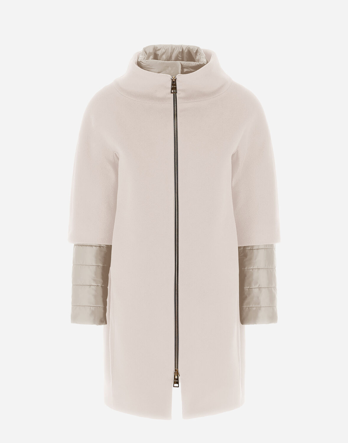 Herno Coat In Luxury Wool And Nylon Ultralight In Light Beige