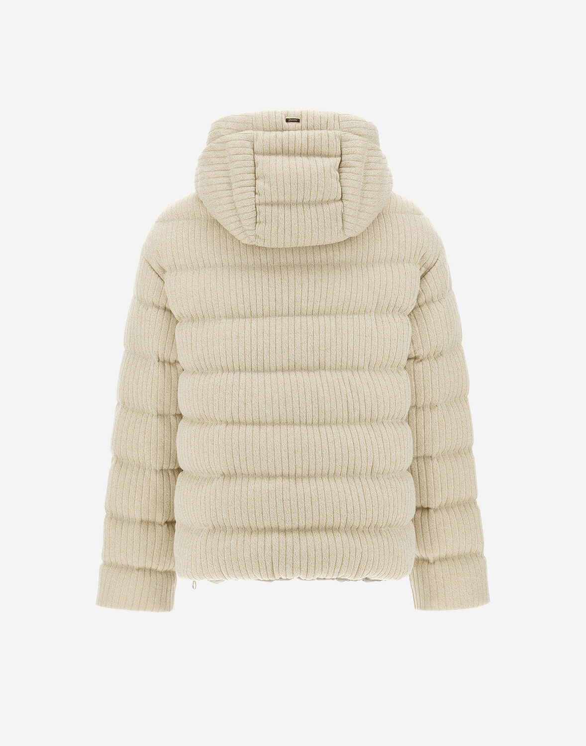 Herno Jacket In Shiny Ribbed Knit In Chantilly