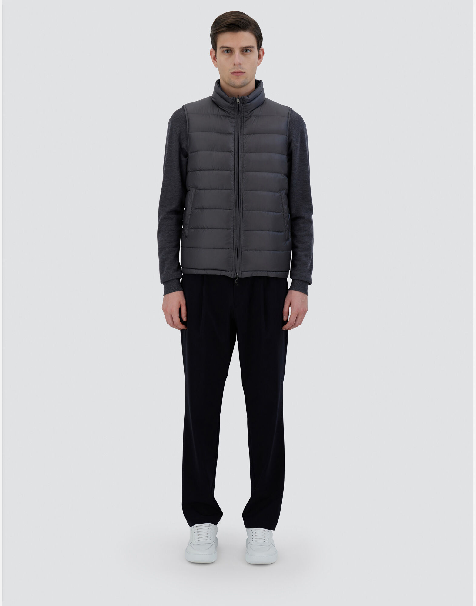 REVERSIBLE NYLON ULTRALIGHT WAISTCOAT in Navy for Men Herno