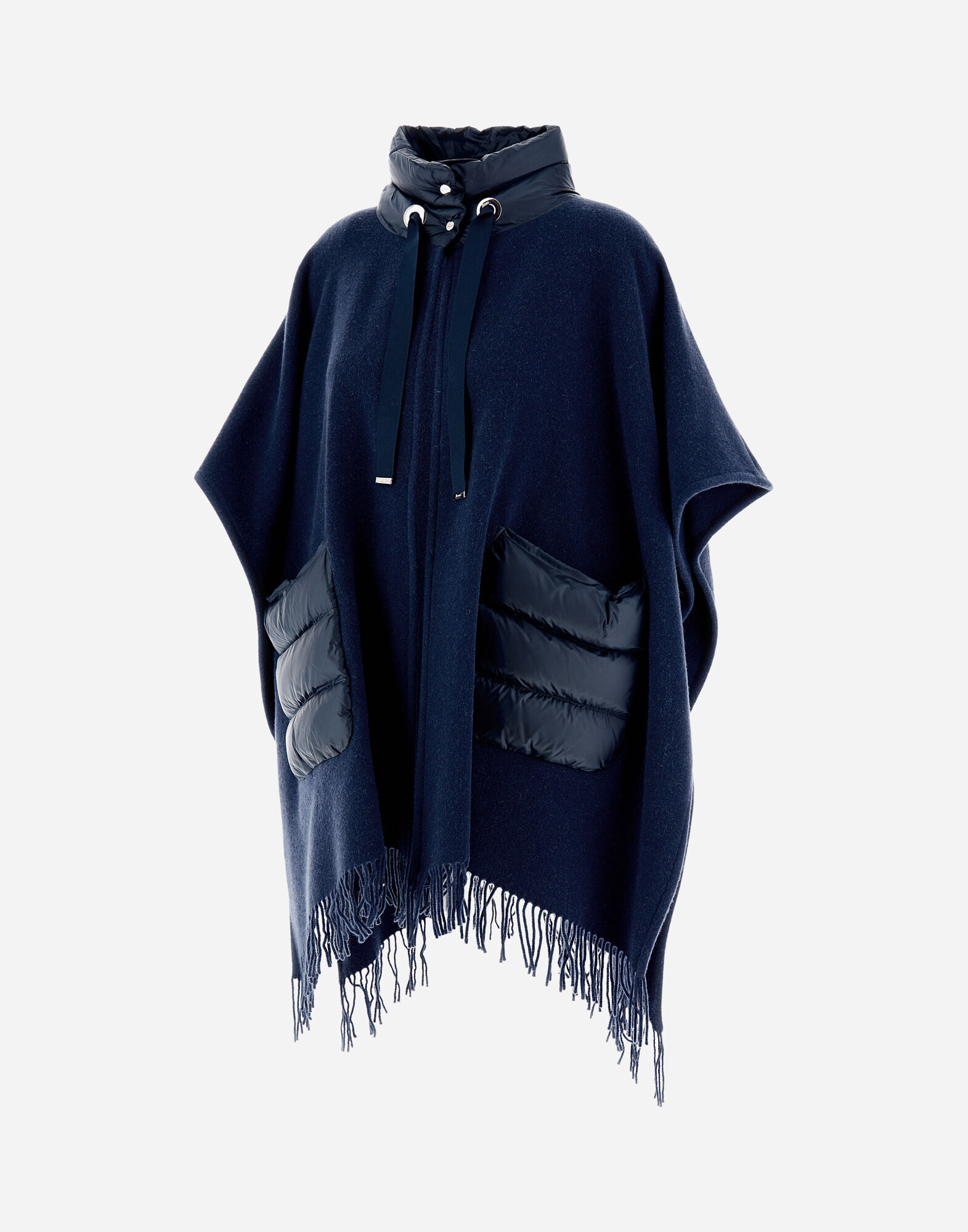 【関税＆送料込み】Herno Wool And Nylon Cape CAPE IN NEW CASHMERE AND NYLON ULTRALIGHT in Chantilly for