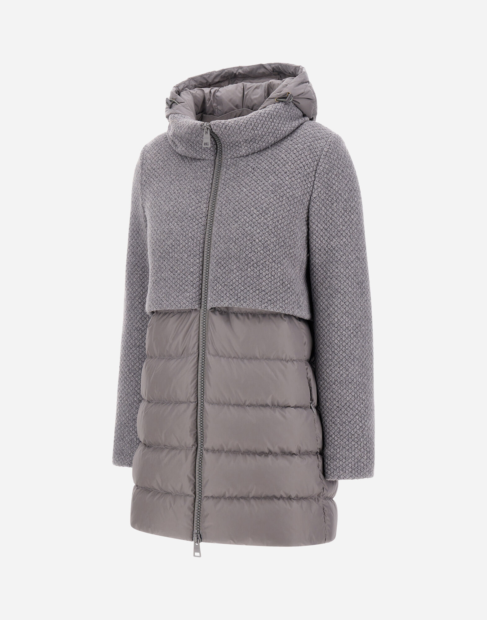 A-SHAPE JACKET IN REVIVAL AND NYLON CHAMONIX in Grey for