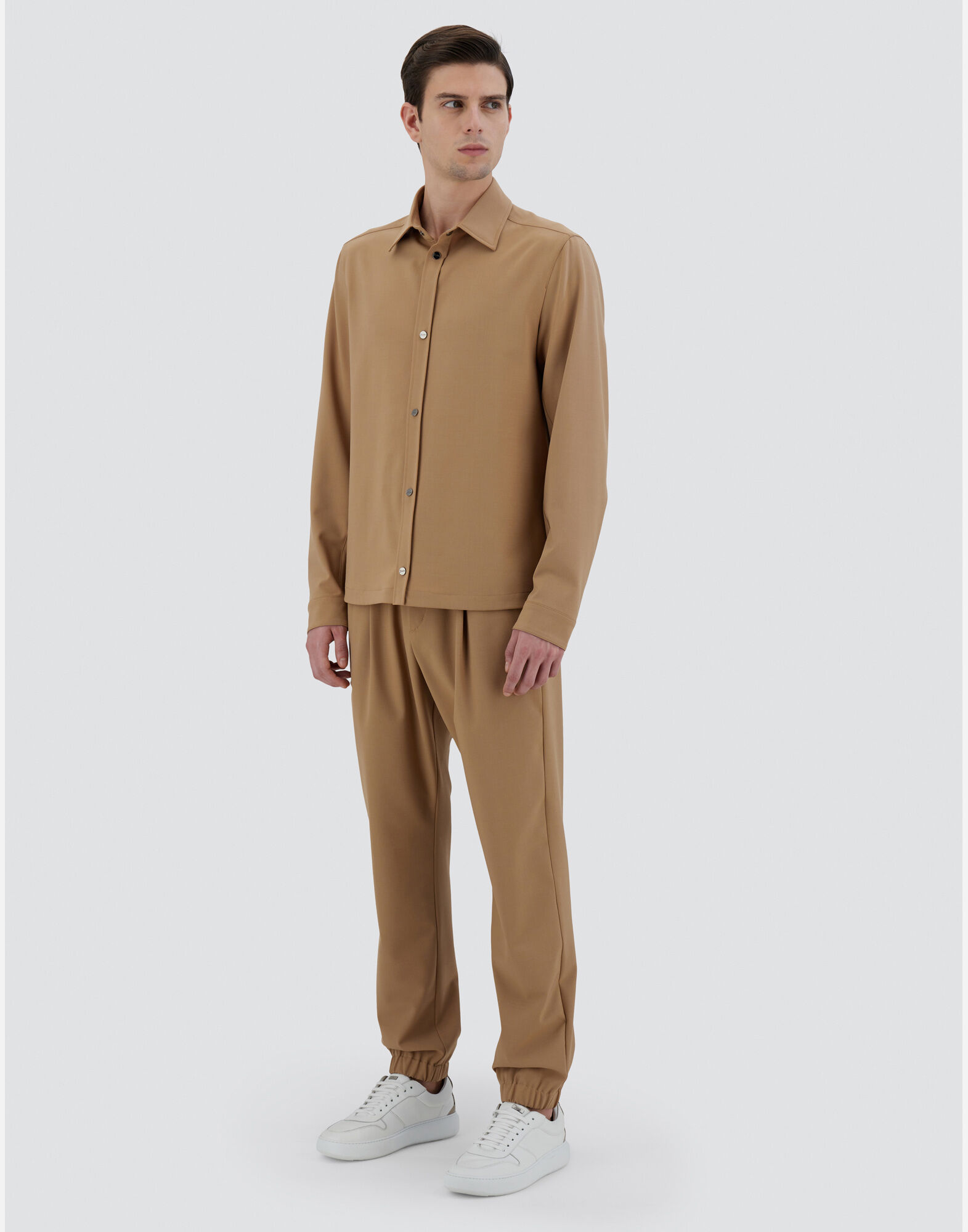 CHEMISE EN CREPE FLUID en Camel pour homme Herno