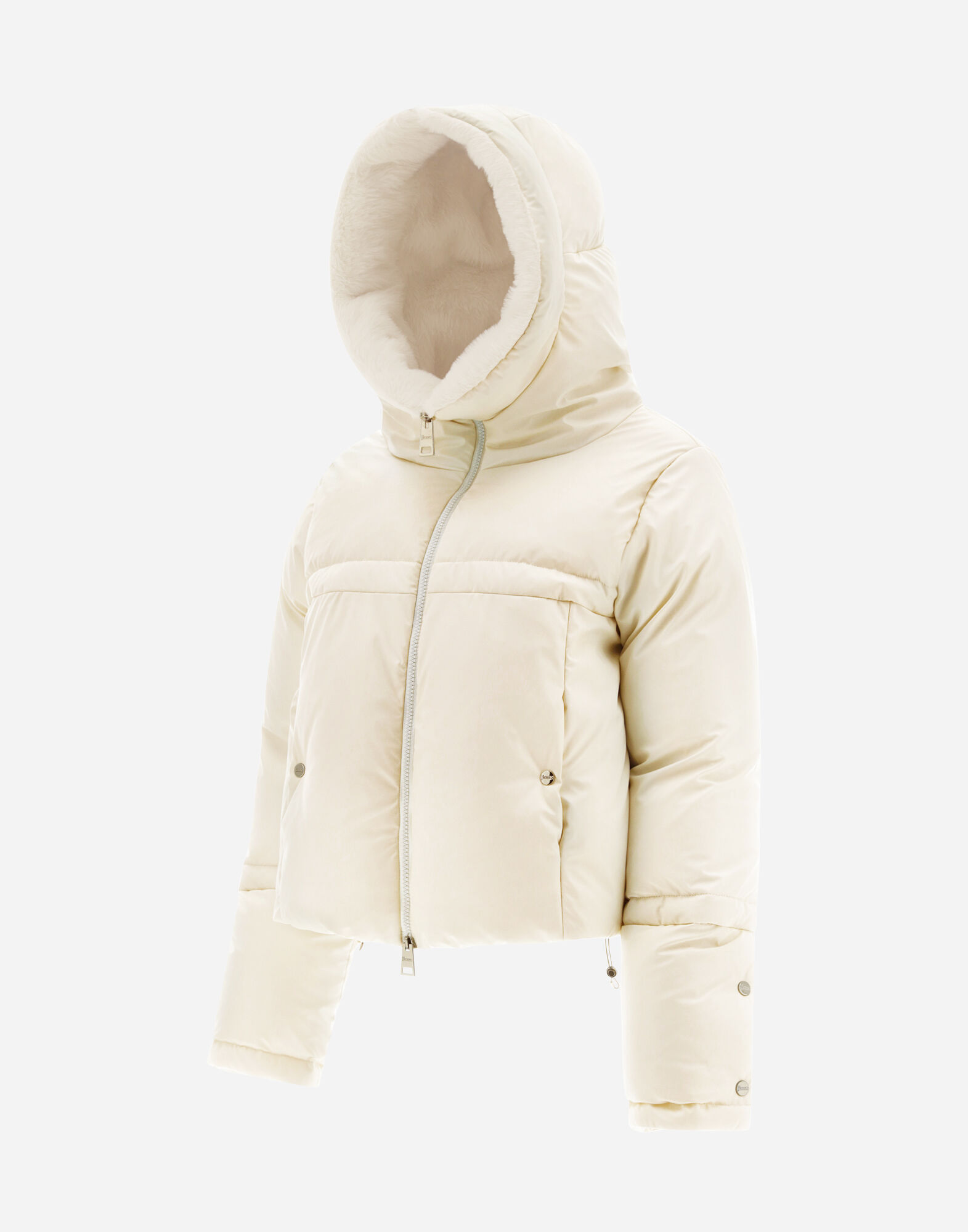 ECOSKIN AND LADY FAUX FUR BOMBER JACKET en Natural pour femme Herno