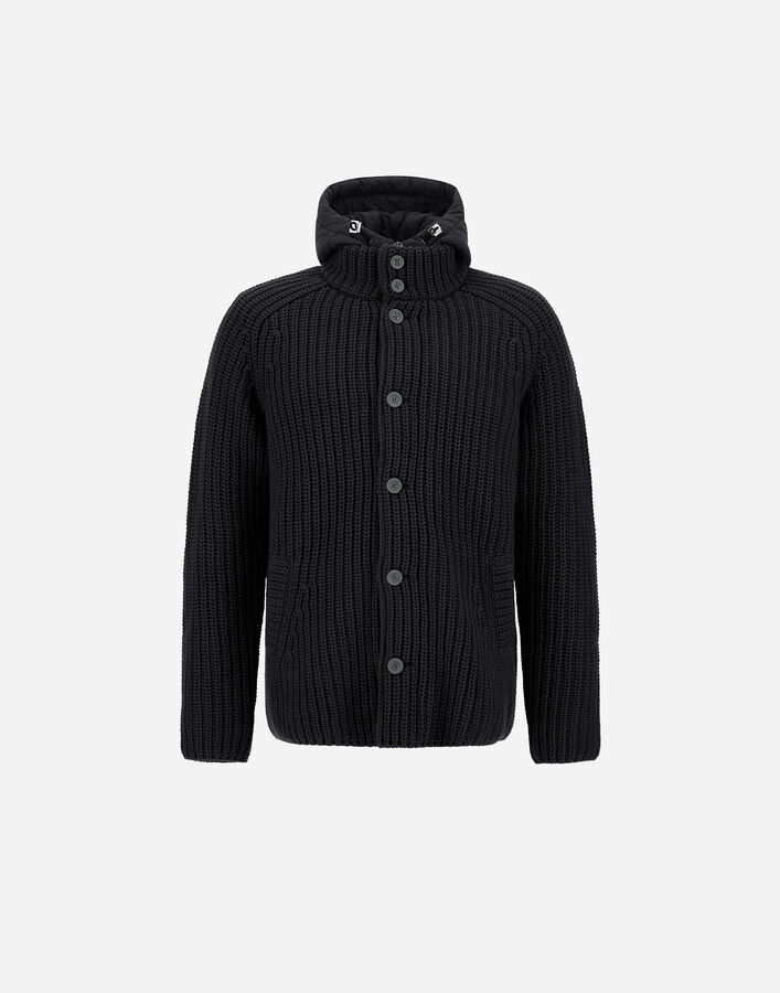 Herno CARDIGAN IN COB STITCH WOOL Black MC000150U700169300