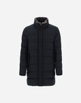 Herno RESORT MILLIONAIRE COAT WITH FUR COLLAR Navy PI071UR132209200