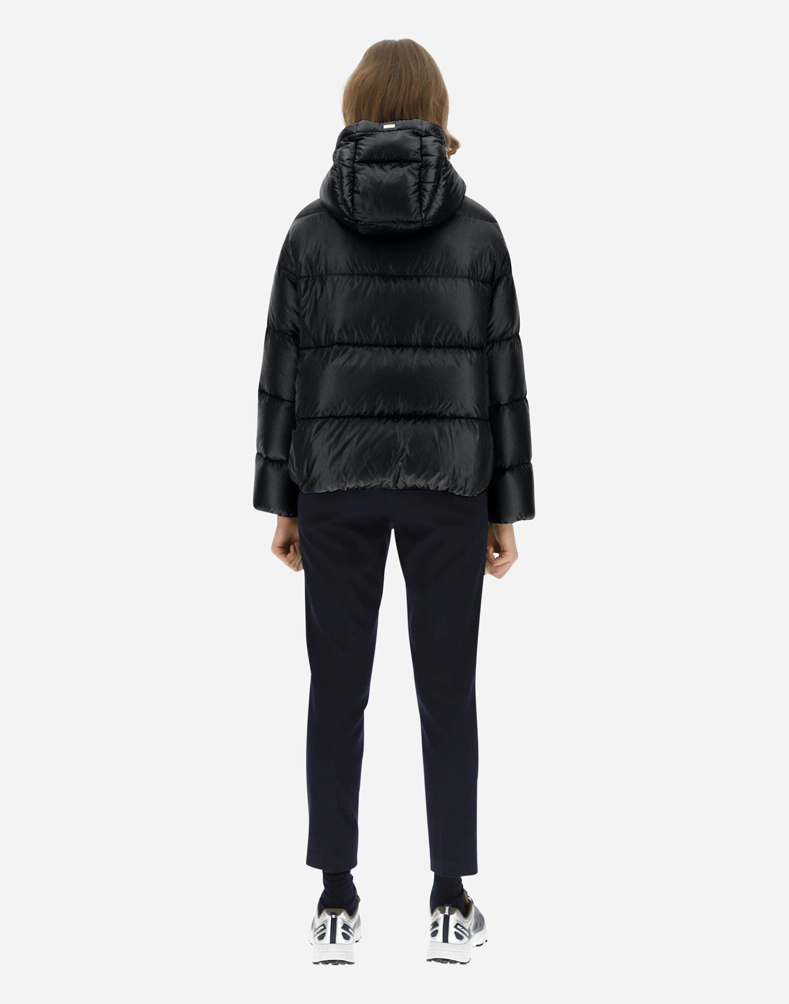 NYLON ULTRALIGHT BOMBER WITH WIDE QUILTING in Black for