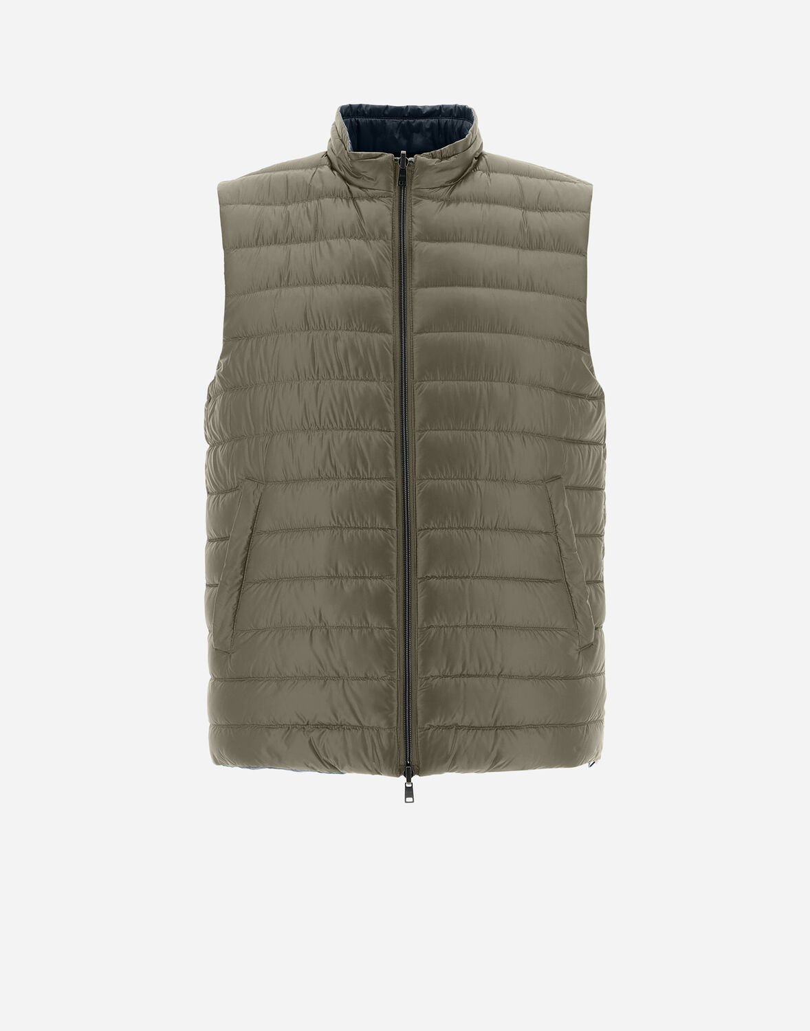 Herno Reversible Two-tone Waistcoat In Nylon Ultralight - Male Men New Arrivals Military 60