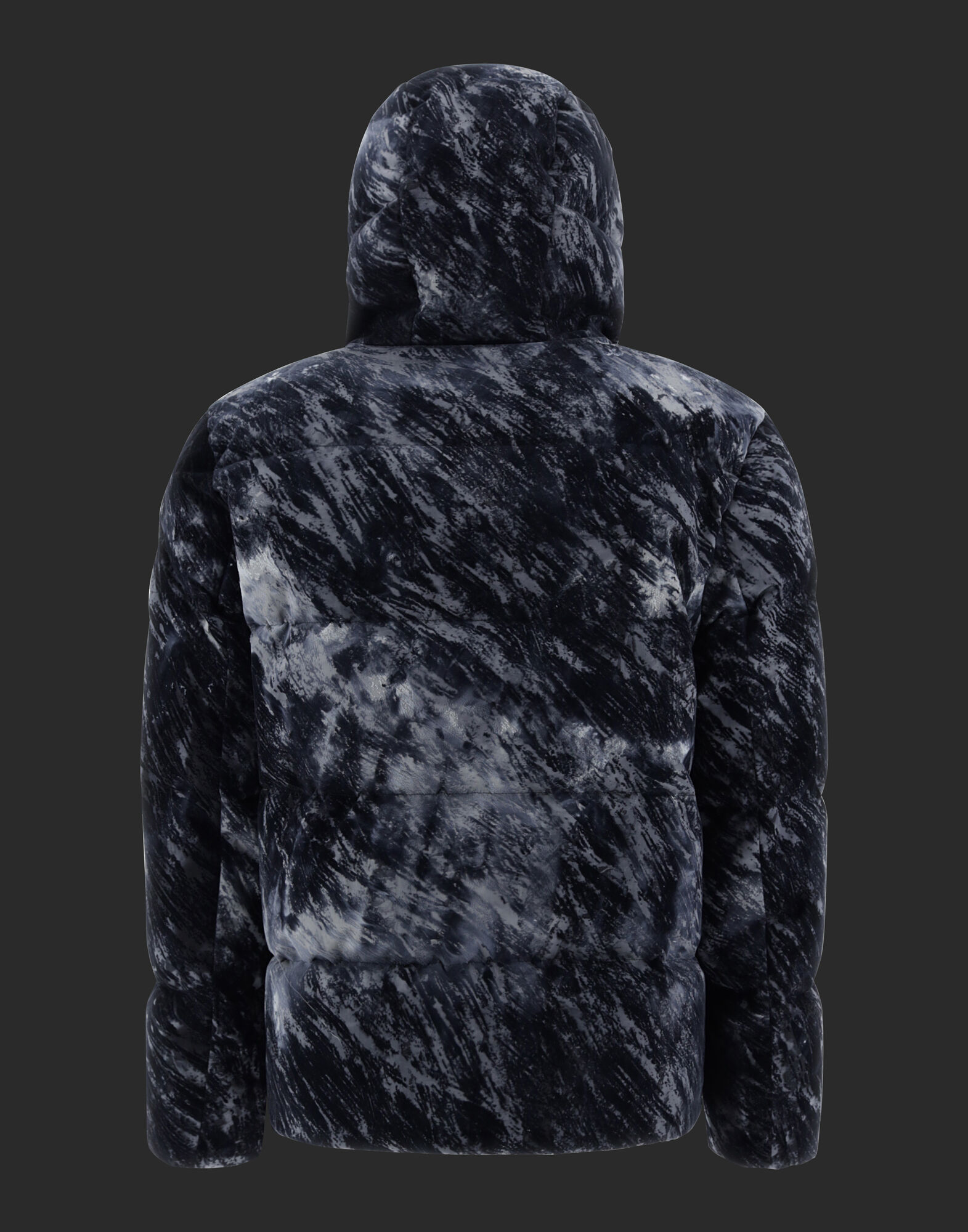 LAMINAR BOMBER JACKET IN SNOW STORM in Black/Grey | Herno®