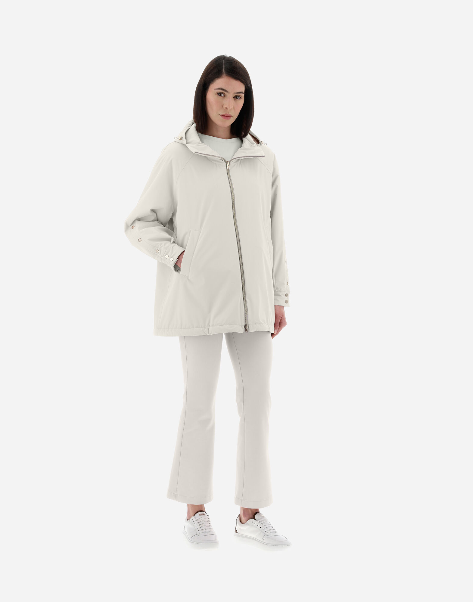 RESORT PONENTE TRAVEL A SHAPE JACKET in White for Women Herno