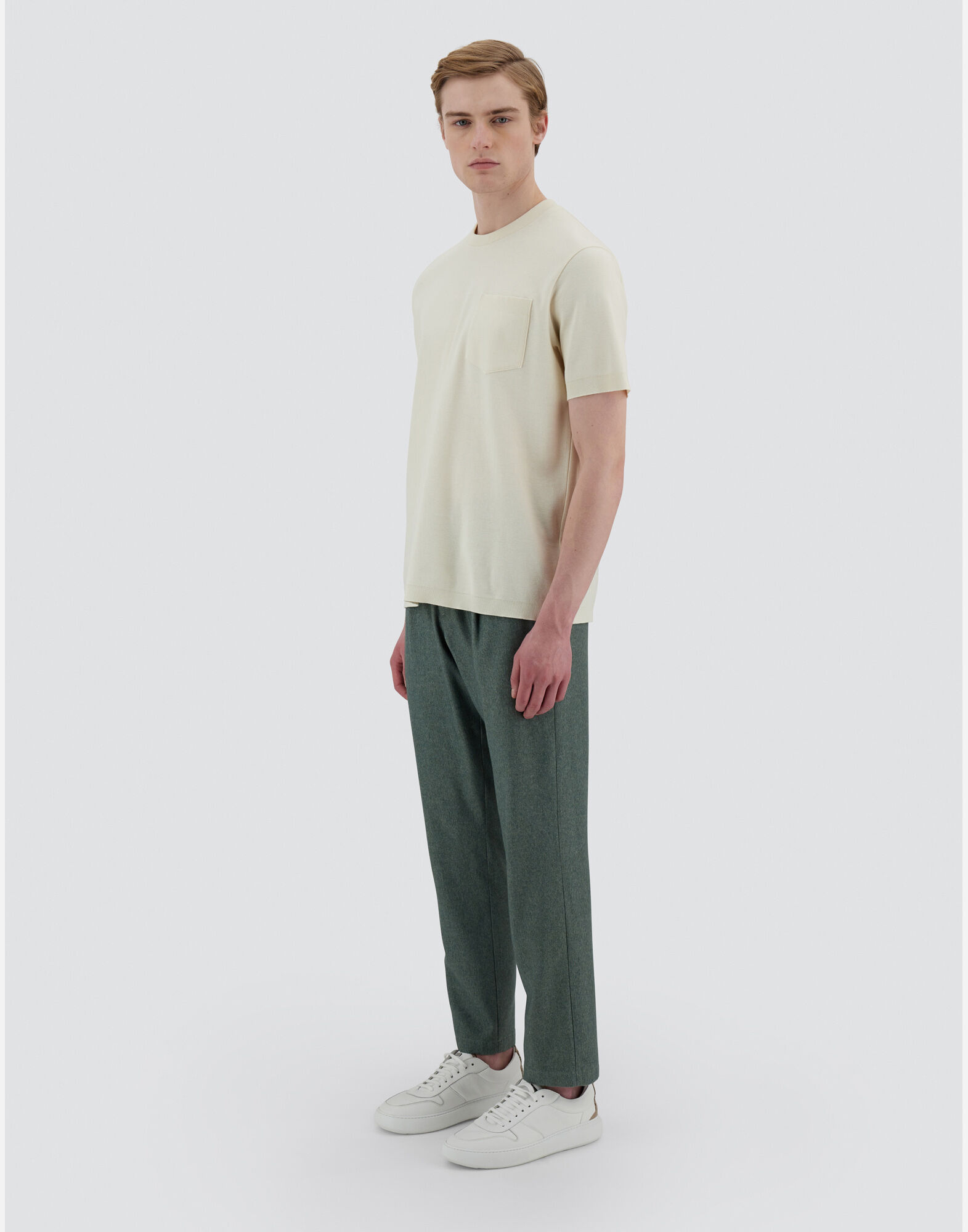 HERNO ヘルノ/ジャージーニットエフェクトTシャツ メンズ ウォーム ジャージーニットエフェクト RESORT Tシャツ