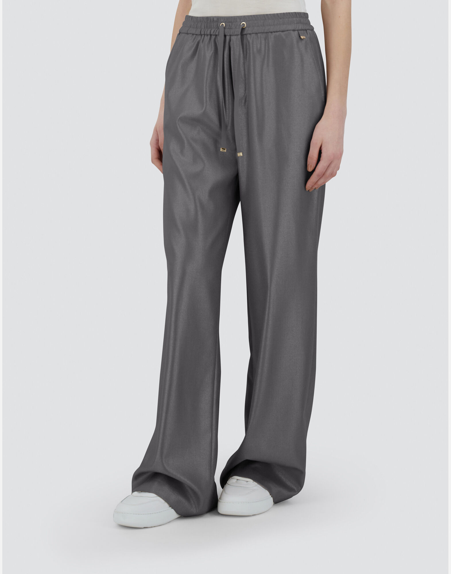 レディース メタリックフランネルエフェクト パンツ グレー | Herno® (ヘルノ)