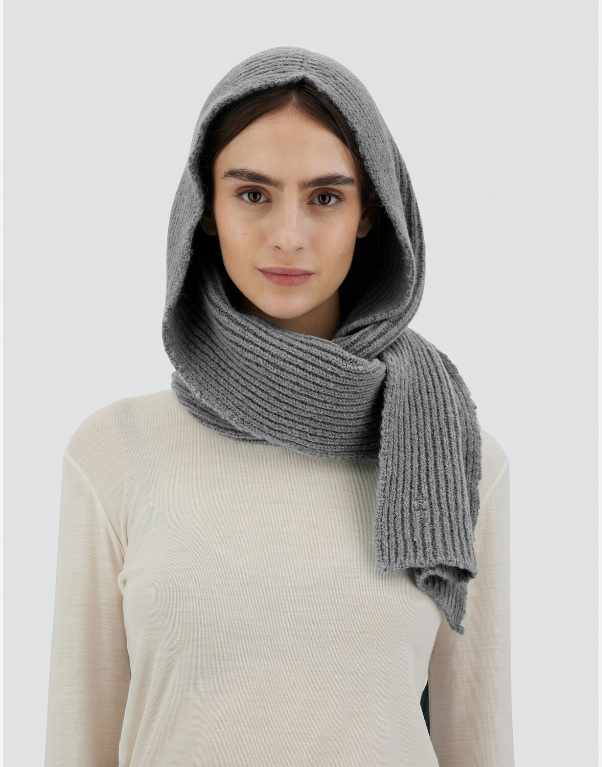 HERNO SCARF IN PLAIN ALPACA WOOL 