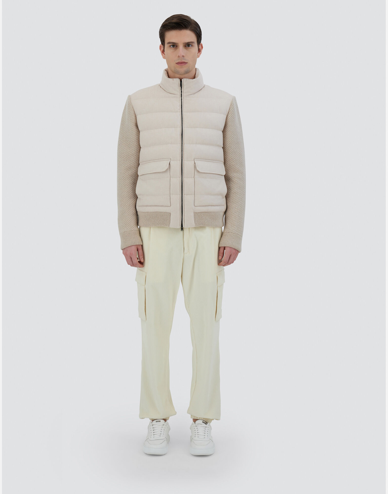 メンズ カシミヤ シルク ニット ボンバージャケット シャンティイ | Herno® (ヘルノ)