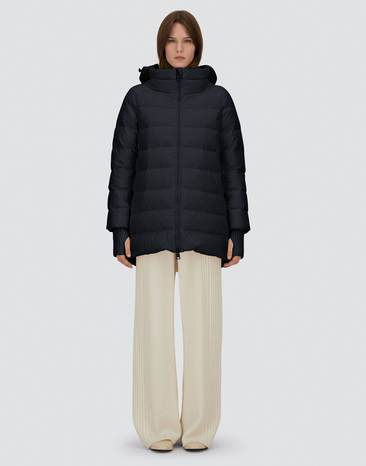 Herno A-shape Jacket In Nylon Chamonix In Black
