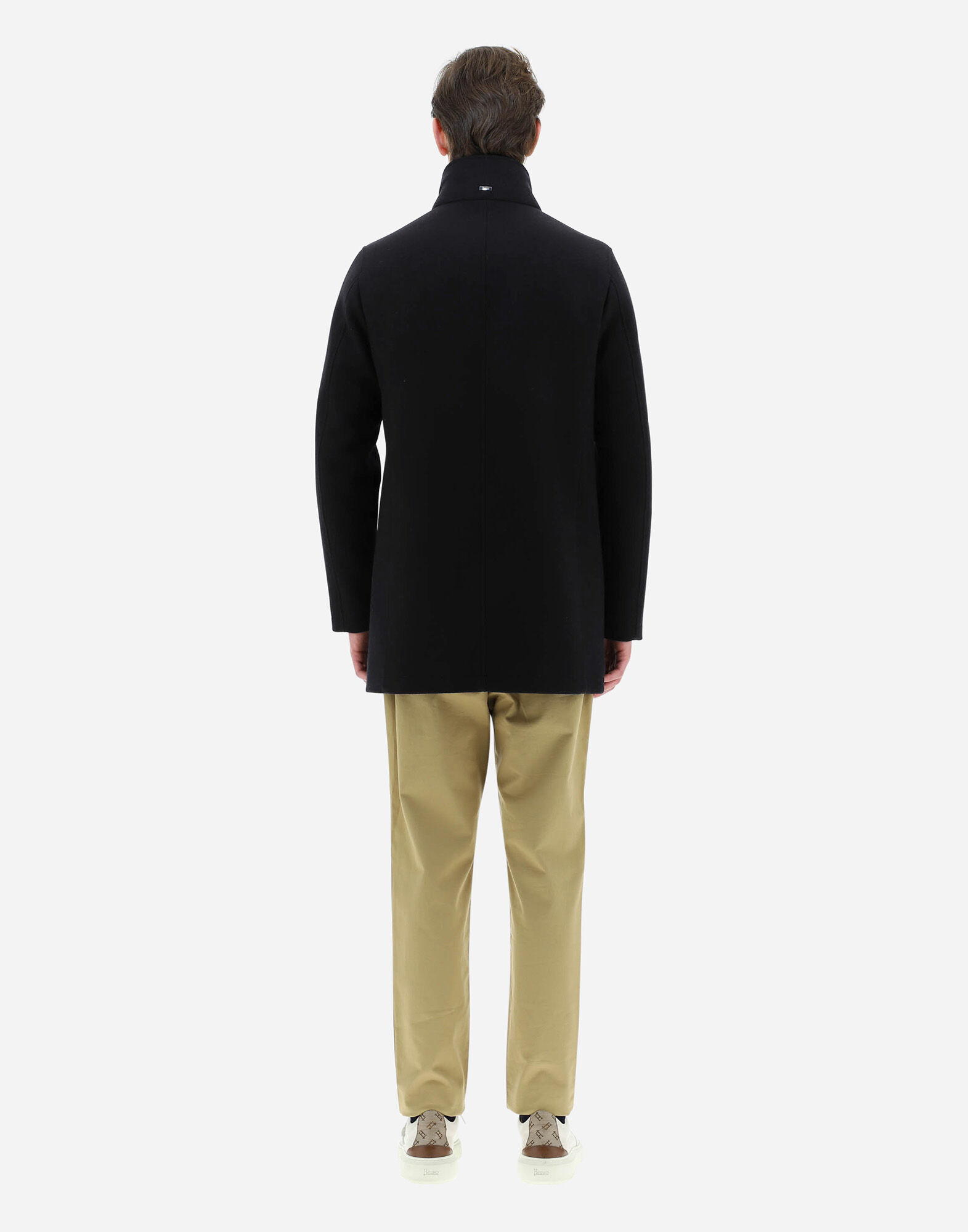Herno diagonal coat top