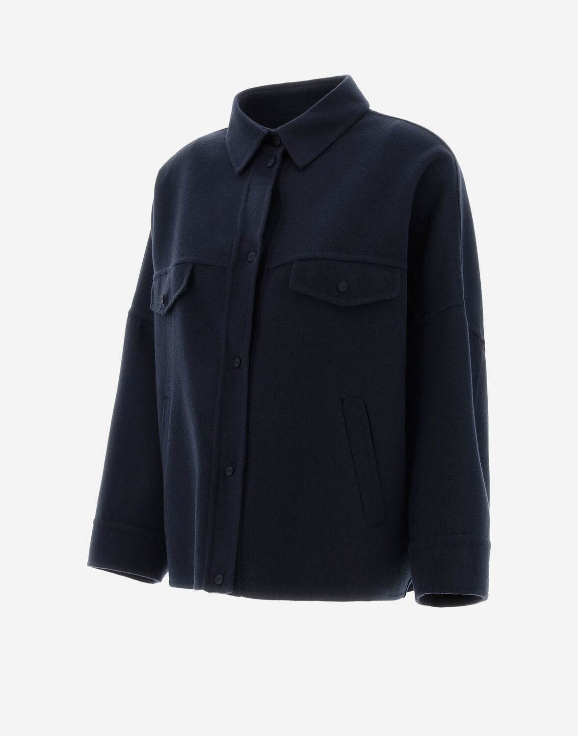 Herno ダブルレイヤーウール ジャケット In Navy Blue