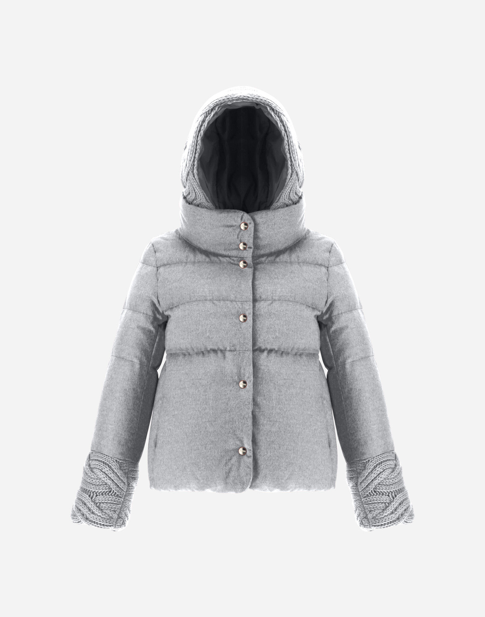 PIUMINO GIACCA CASHMERE SETA CAPPUCCIO 