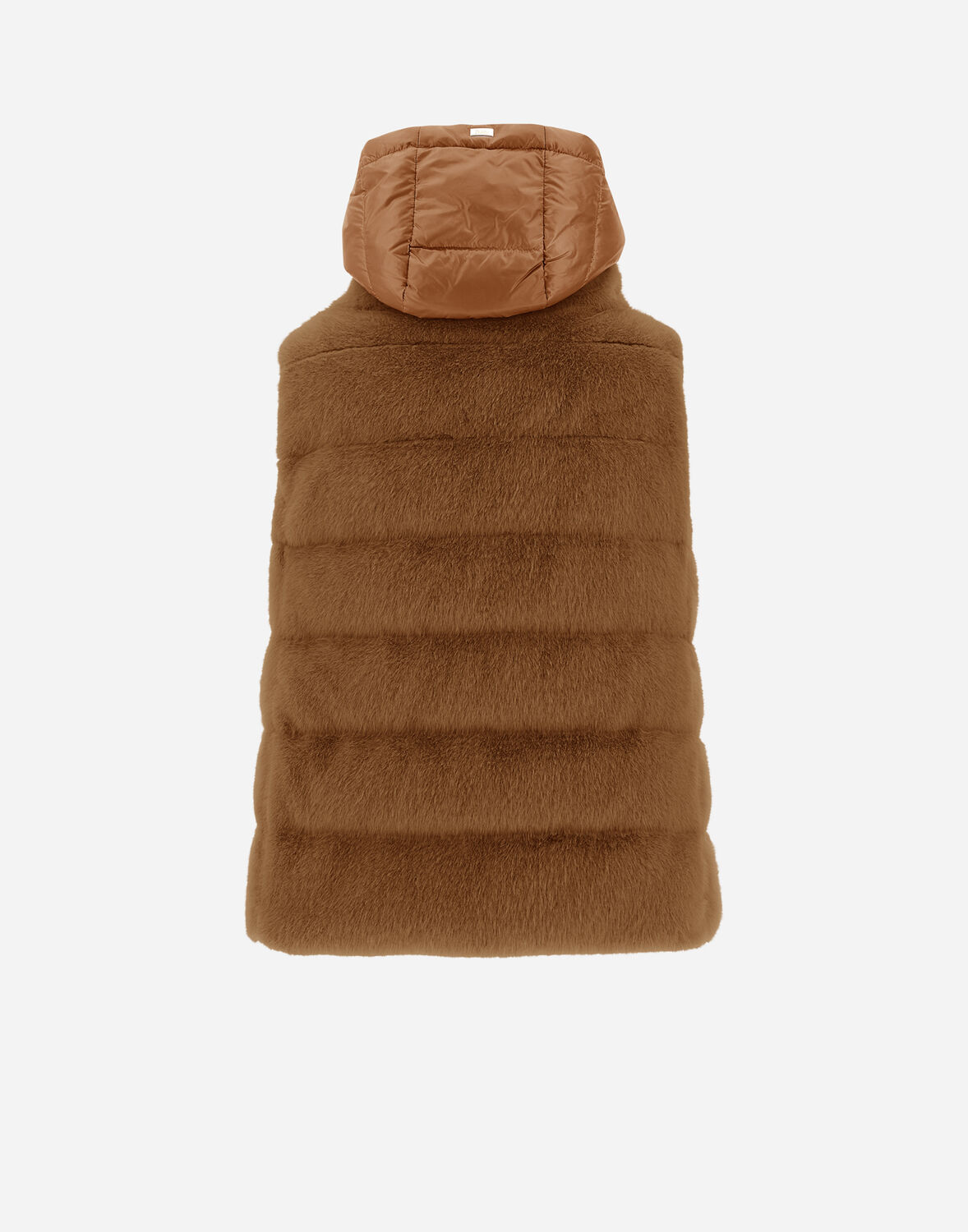 Herno ニュー・レディ・フェイクファー ベスト In Camel