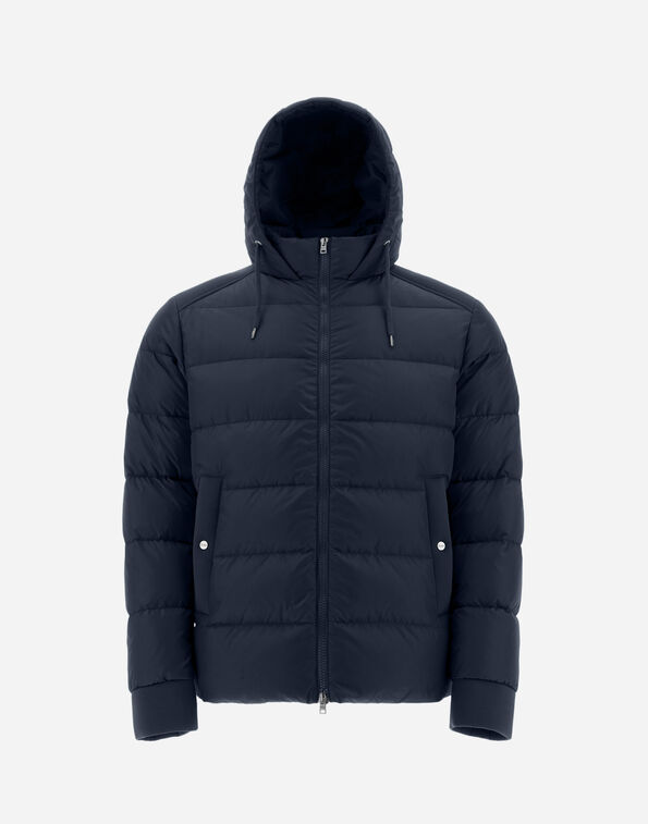 BOMBER JACKET IN NYLON CHAMONIX AND NEW DIAGONAL SCUBA in Navy Blue for ...