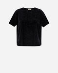 Herno T-SHIRT IN MARBLED VELVET Black JG000251D12639S9300