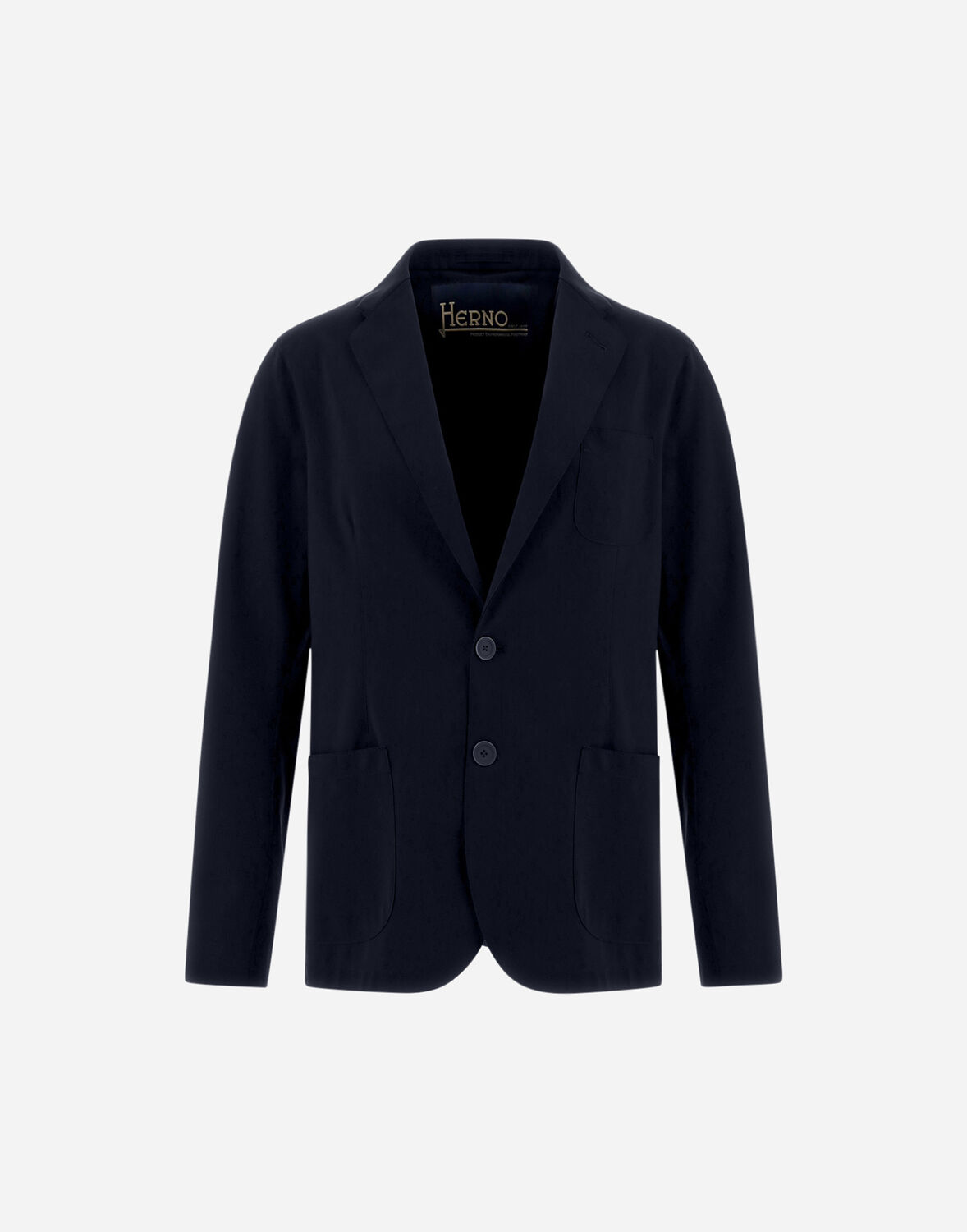 Herno Single-breasted Tailored Blazer In Navy Blue