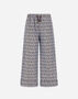 Herno RESORT COTTON RECTANGULAR PRINT TROUSERS Light Blue/Brown PT00052DR13262PM019080