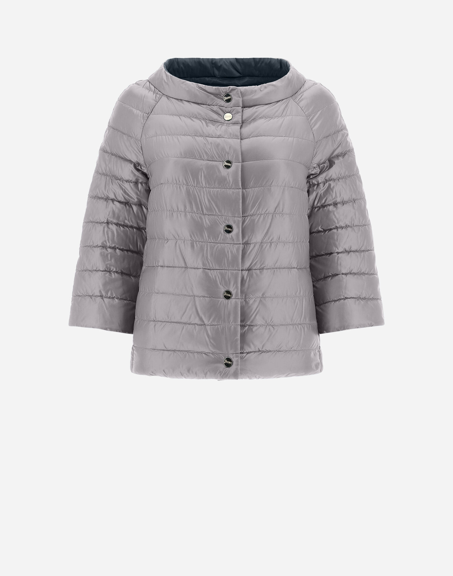 【関税＆送料込み】Herno Nylon Lightweight Reversible Cape REVERSIBLE CAPE NYLON ULTRALIGHT in Light Blue/Ice for Women