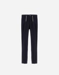Herno RESORT TROUSERS IN CASHMERE SILK Navy Blue PT00037UR380879200