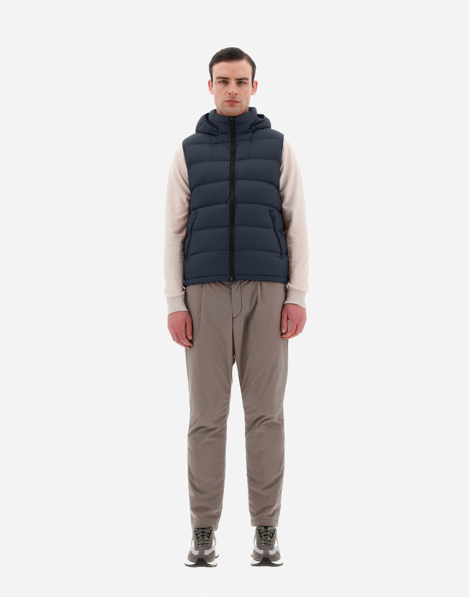 スーパー マット ウエストコート ネイビーブルー | Herno® (ヘルノ)