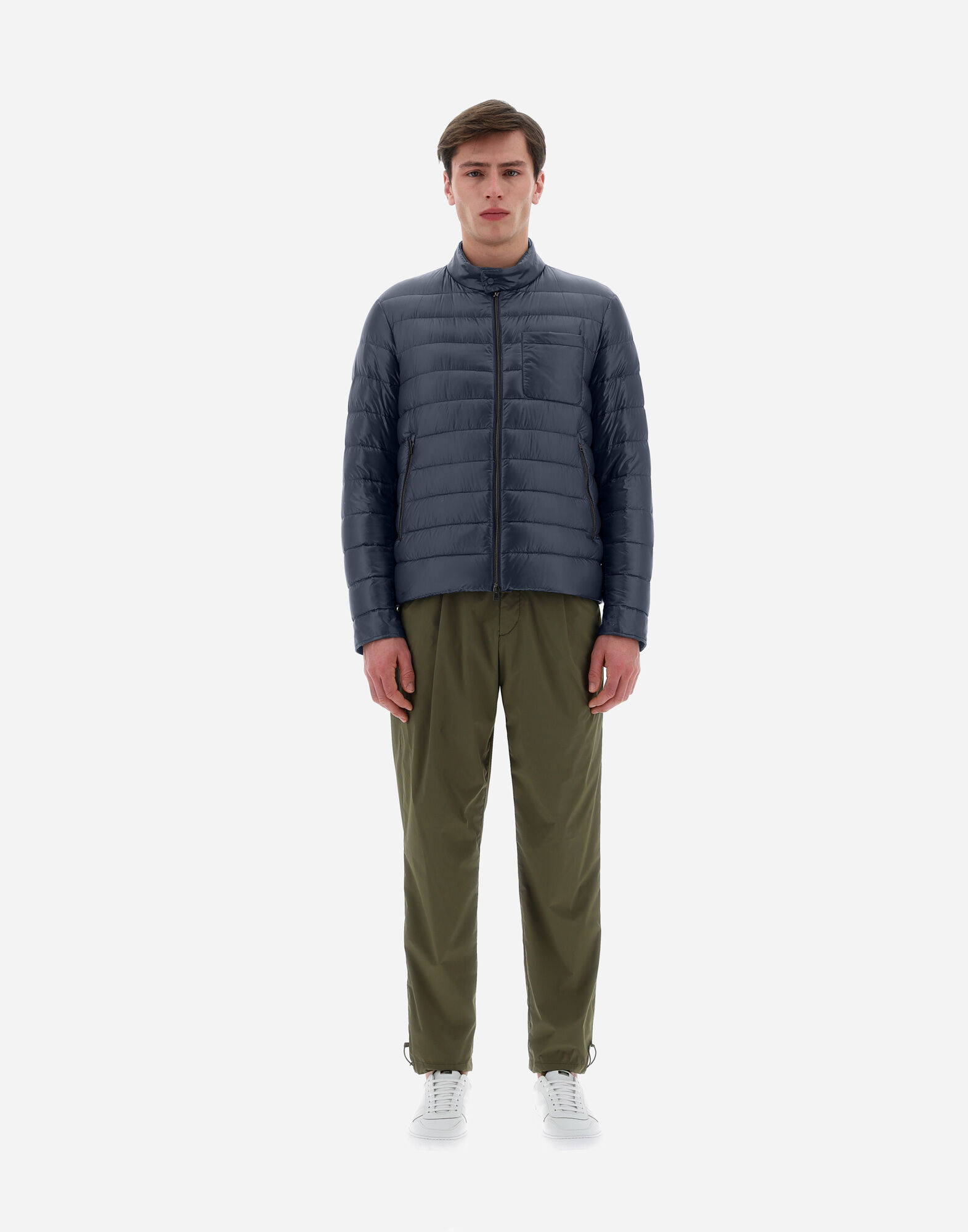 【★完売必至★】HERNO ☆ RESORT ボンバージャケット GI0002 RESORT BOMBER JACKET IN PONENTE in Dark Blue for Men | Herno®