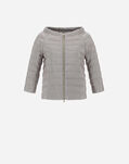 Herno LINEN GLAM CAPE Pearl PI1273D171049409